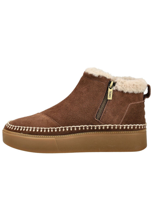 TOMS Stiefelette Leder/Textil Dunkelbraun Warmfutter