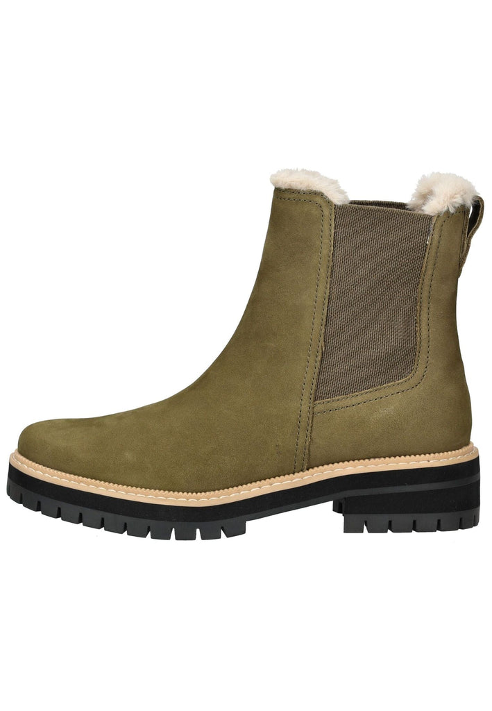 TOMS Stiefelette Leder/Textil Olive Warmfutter