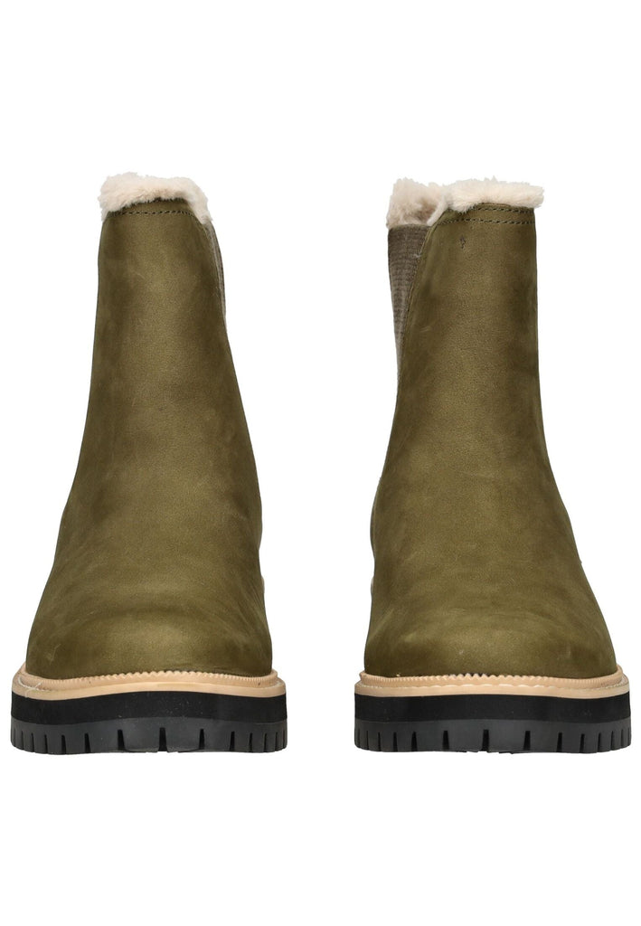 TOMS Stiefelette Leder/Textil Olive Warmfutter