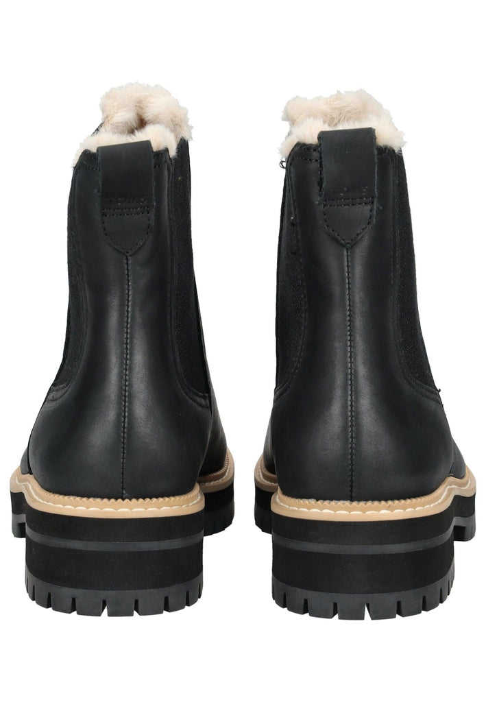 TOMS Stiefelette Leder/Textil Schwarz Warmfutter