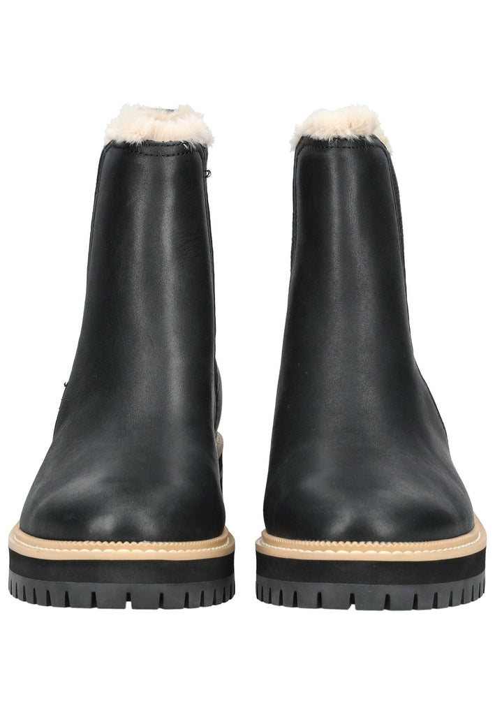TOMS Stiefelette Leder/Textil Schwarz Warmfutter