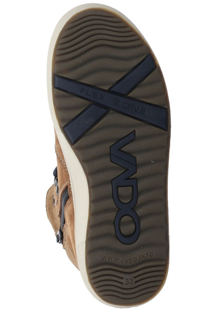 VADO Sneaker Leder Cognac Warmfutter