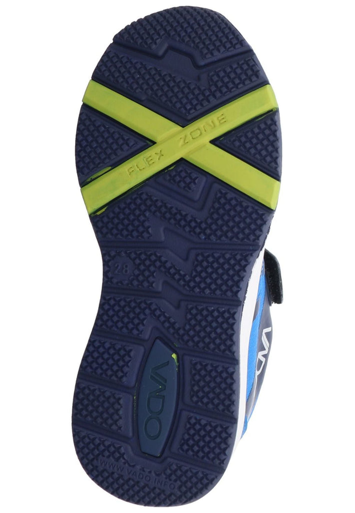 VADO Sneaker Lederimitat/Textil Blau/Schwarz