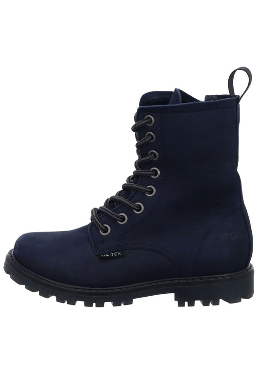 VADO Stiefelette Leder Blau Warmfutter