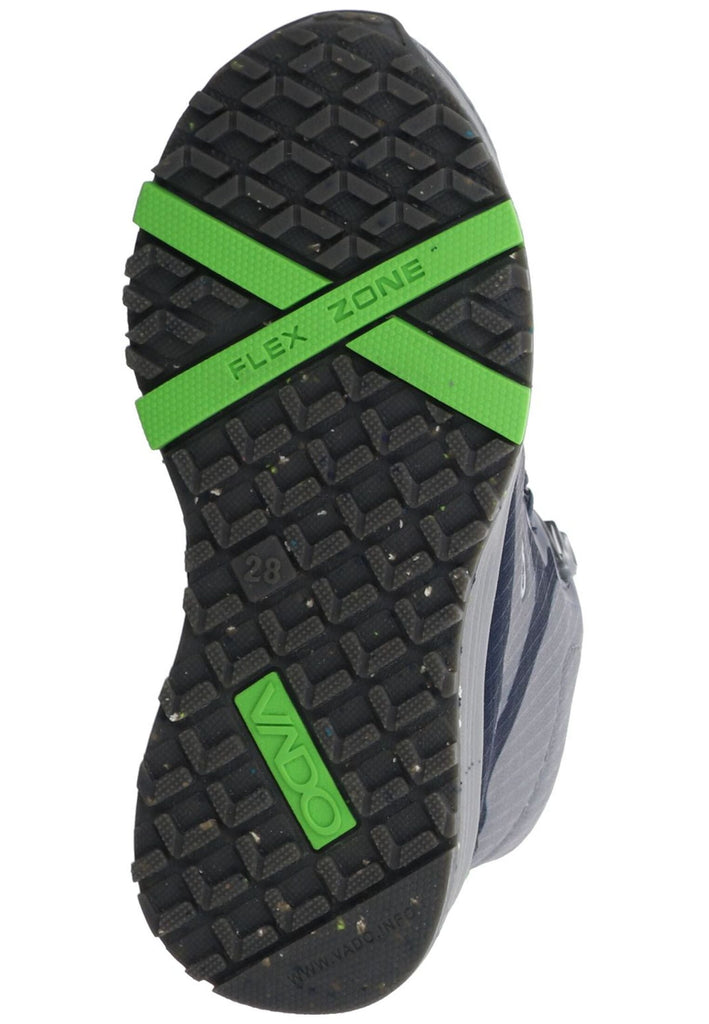 VADO Stiefelette Lederimitat/Mesh Dunkelblau Warmfutter