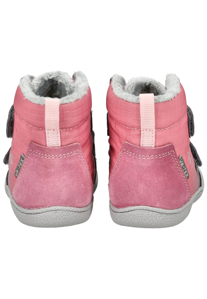 VADO Stiefelette Lederimitat/Mesh Grau/Rosa Warmfutter