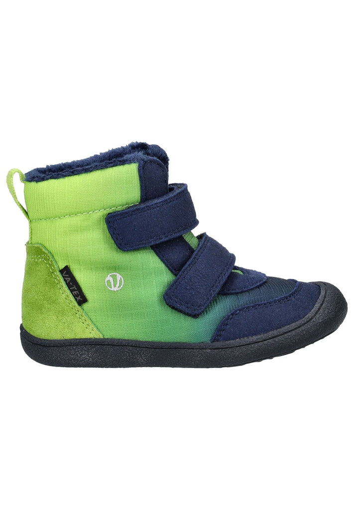 VADO Stiefelette Lederimitat/Mesh Navy/Lime Warmfutter