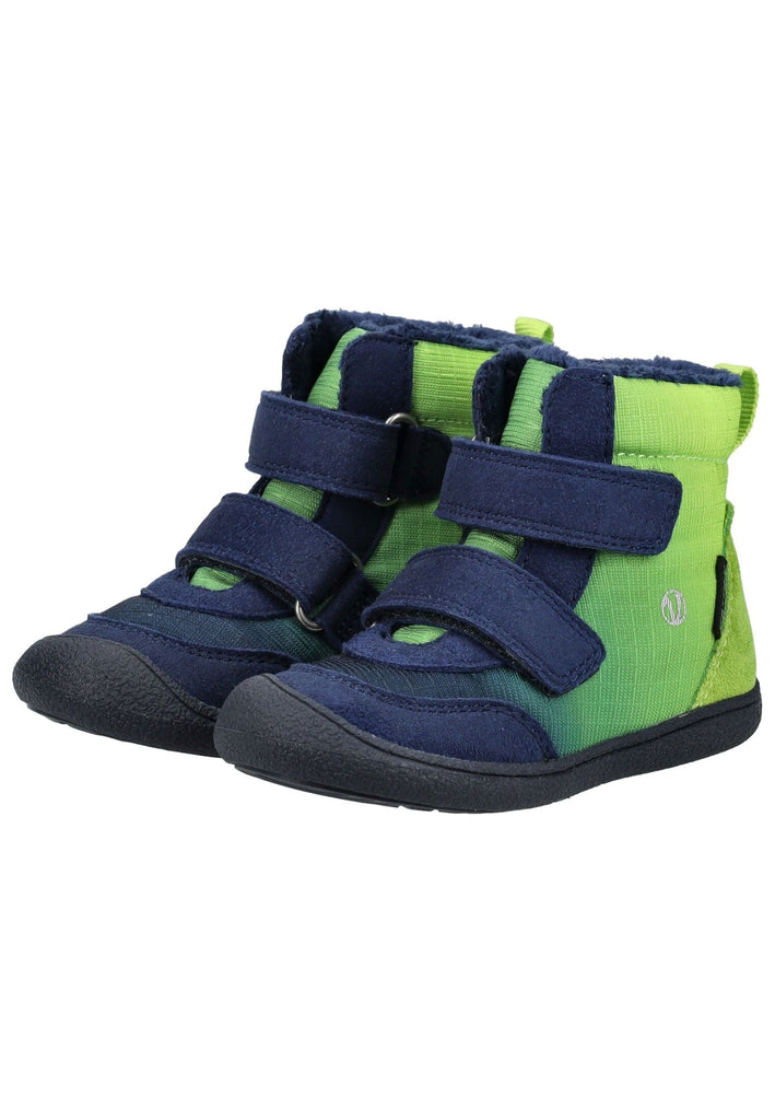 VADO Stiefelette Lederimitat/Mesh Navy/Lime Warmfutter