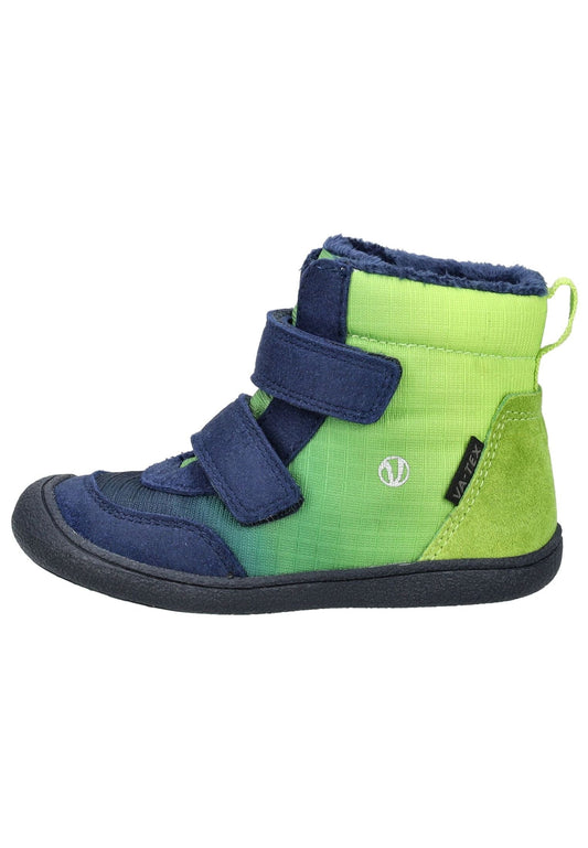 VADO Stiefelette Lederimitat/Mesh Navy/Lime Warmfutter