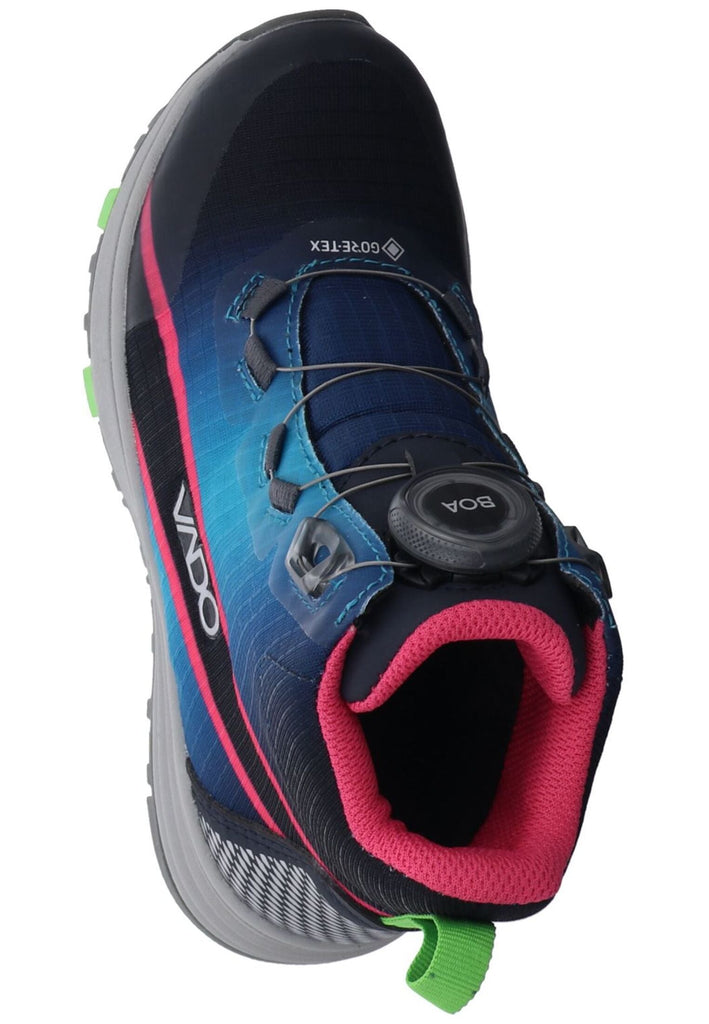 VADO Stiefelette Lederimitat/Mesh Navy Warmfutter