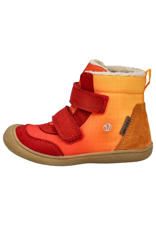 VADO Stiefelette Lederimitat/Mesh Orange Warmfutter