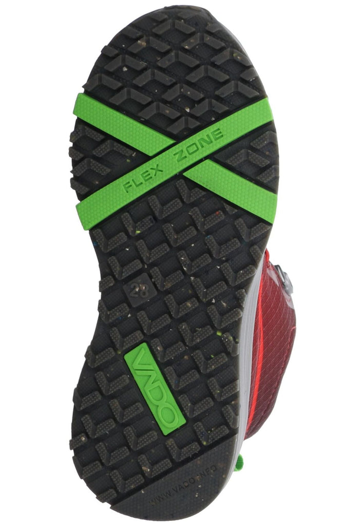 VADO Stiefelette Lederimitat/Mesh Rot Warmfutter