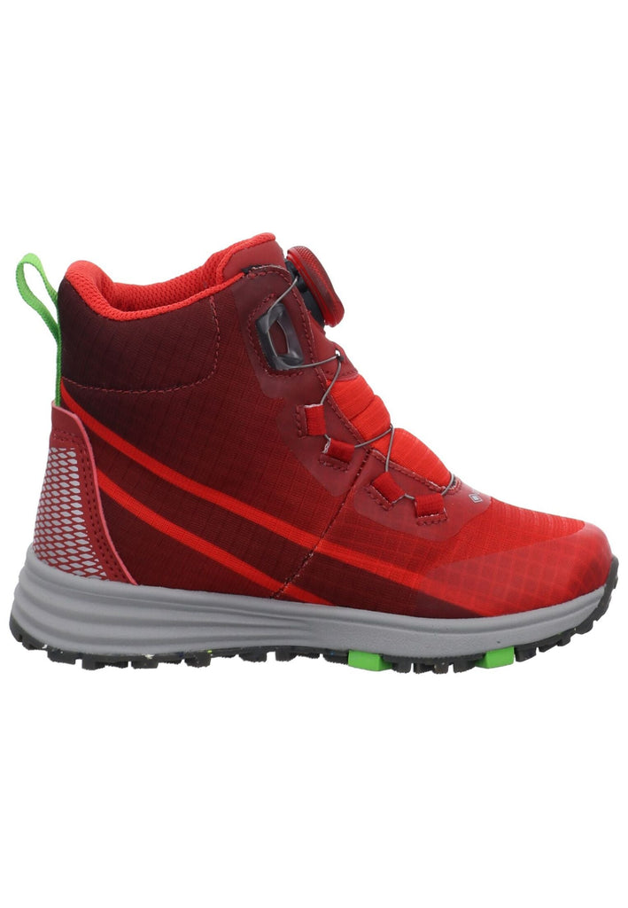 VADO Stiefelette Lederimitat/Mesh Rot Warmfutter