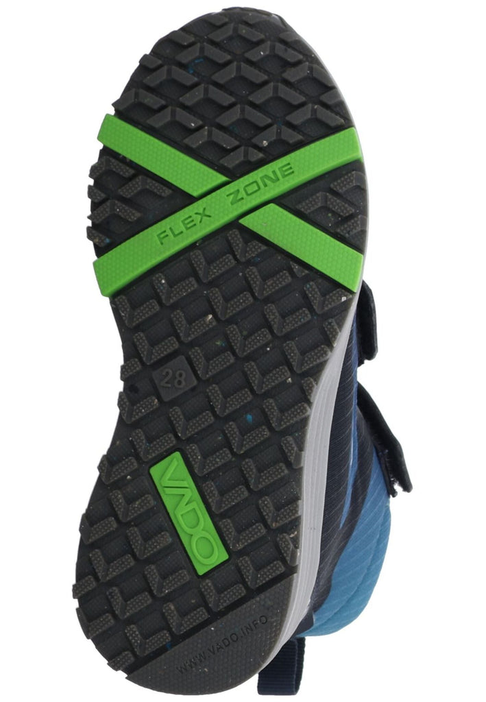 VADO Stiefelette Lederimitat/Textil Blau Warmfutter