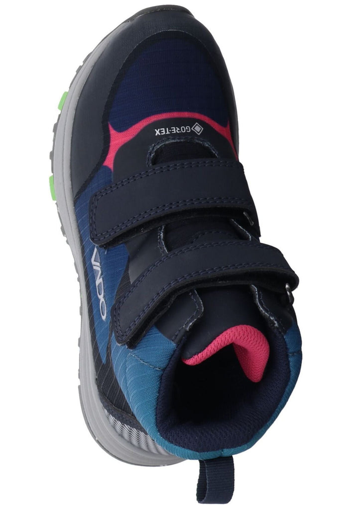 VADO Stiefelette Lederimitat/Textil Blau Warmfutter