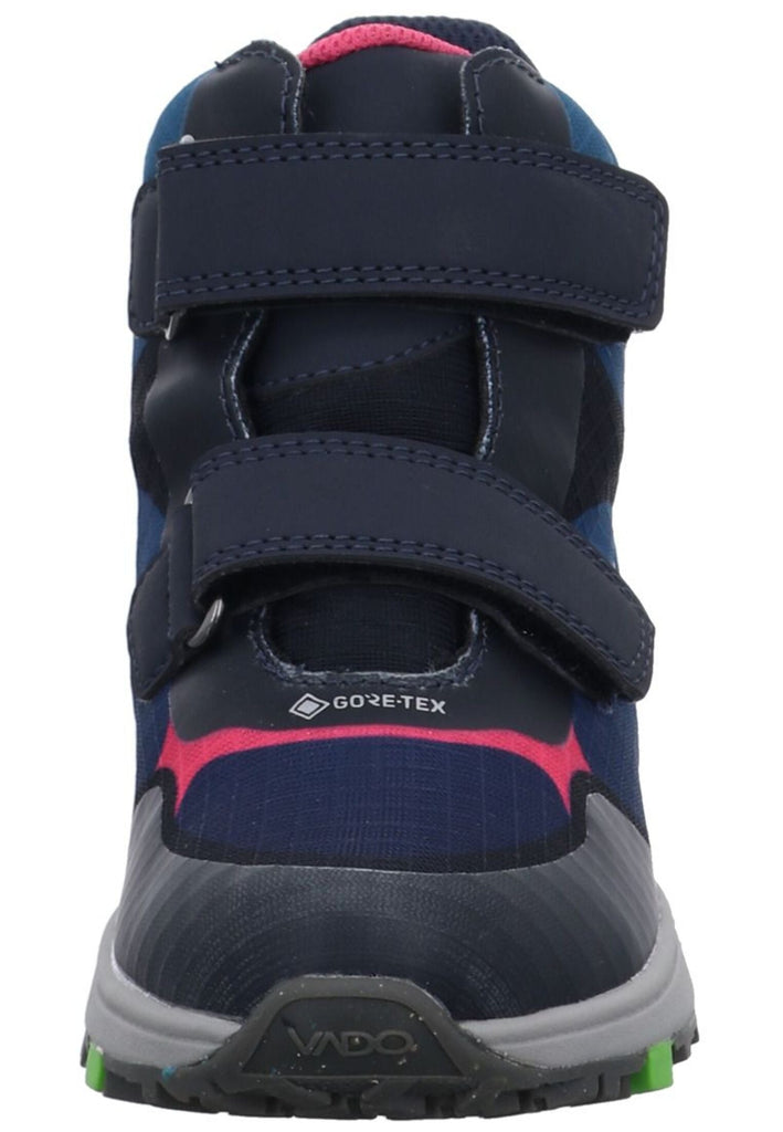 VADO Stiefelette Lederimitat/Textil Blau Warmfutter