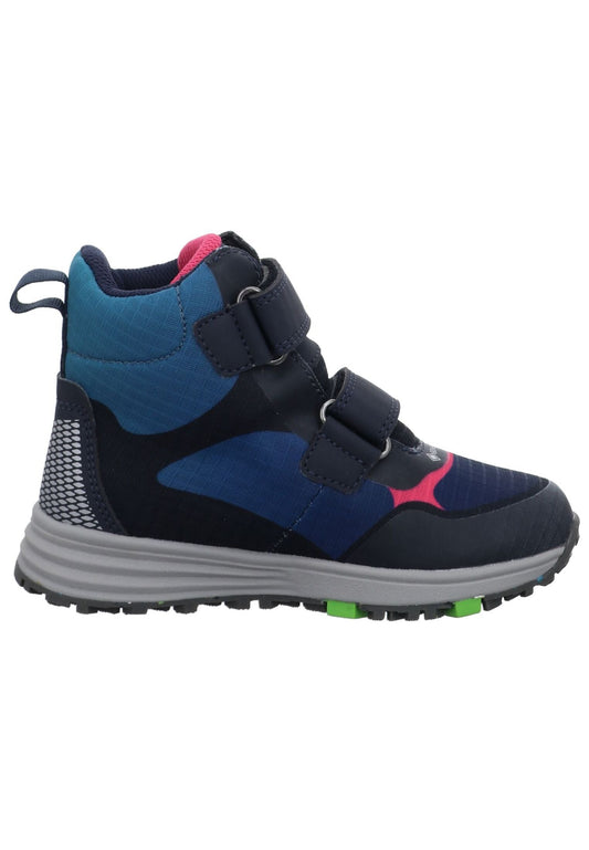 VADO Stiefelette Lederimitat/Textil Blau Warmfutter