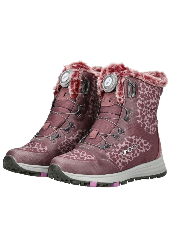 VADO Stiefelette Mesh Rosa Warmfutter
