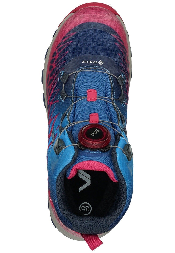 VADO Wanderschuhe Lederimitat/Mesh Blau Warmfutter