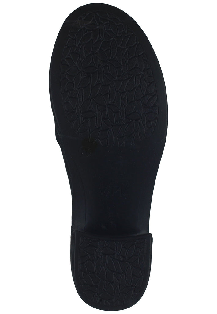 Vital Pantoletten Glattleder Schwarz