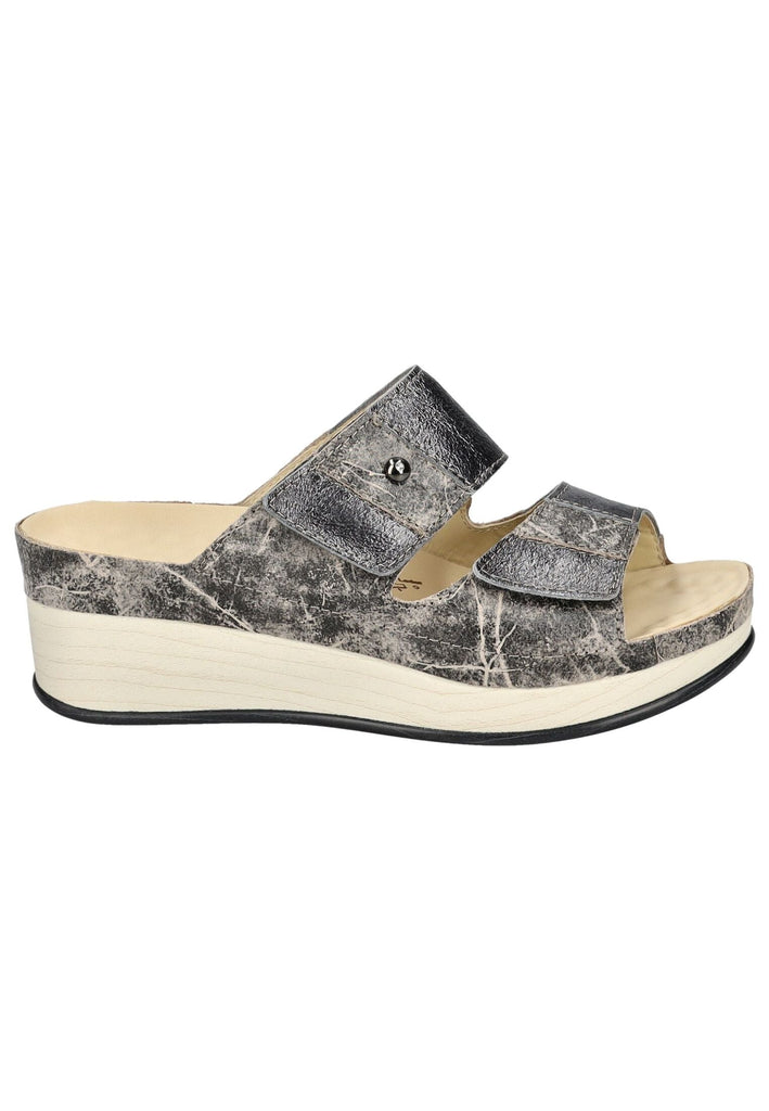 Vital Pantoletten Leder Beige/Silber