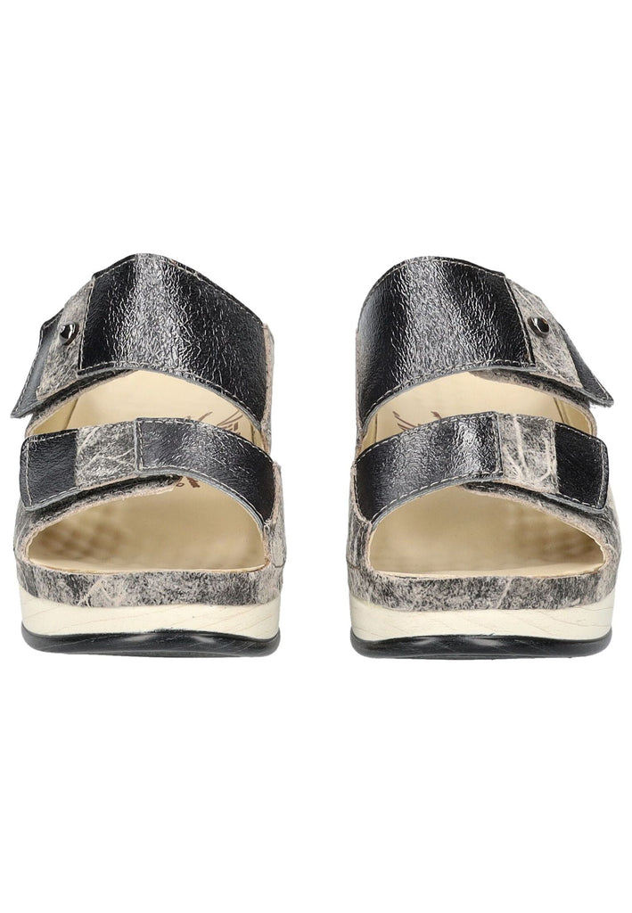 Vital Pantoletten Leder Beige/Silber