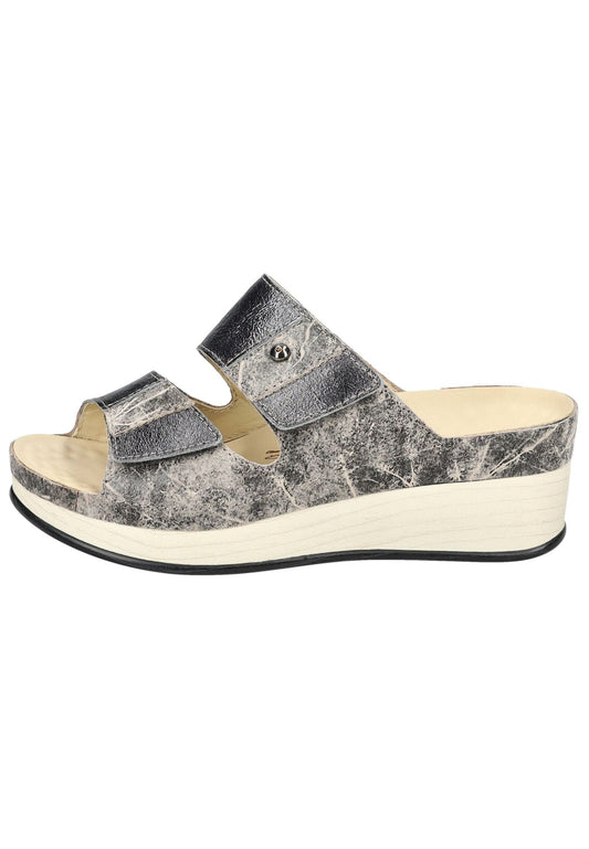 Vital Pantoletten Leder Beige/Silber