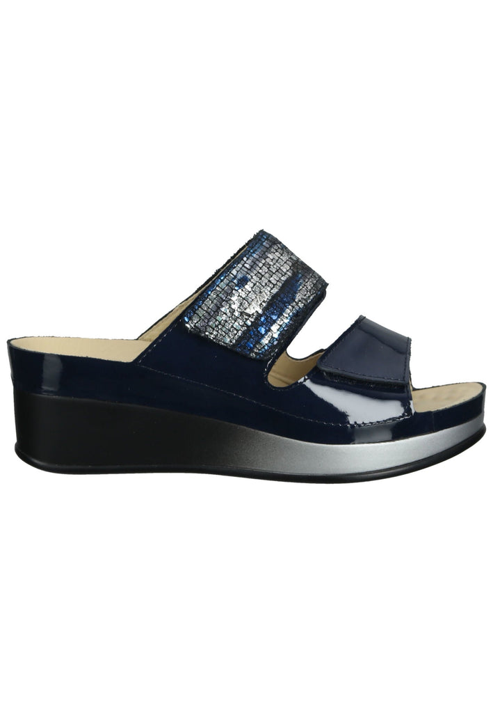 Vital Pantoletten Leder Blau