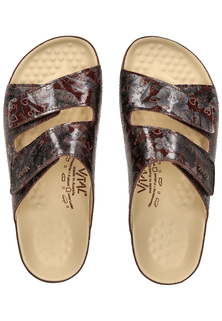 Vital Pantoletten Leder Braun