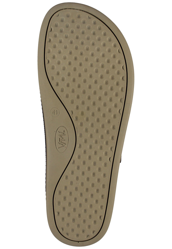Vital Pantoletten Leder Dunkelbraun