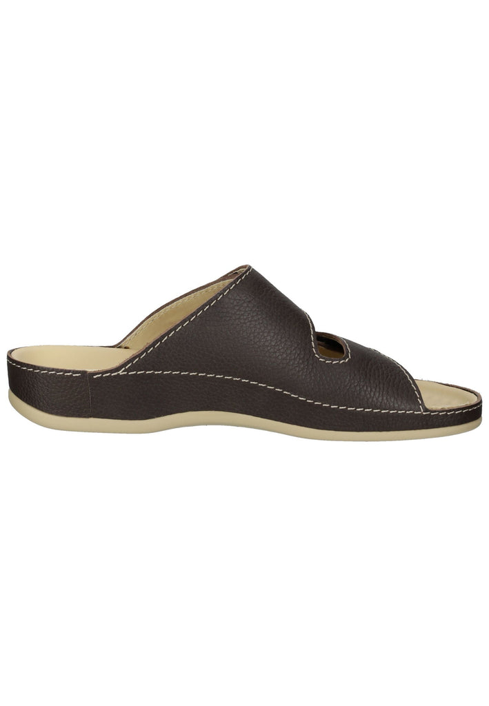Vital Pantoletten Leder Dunkelbraun
