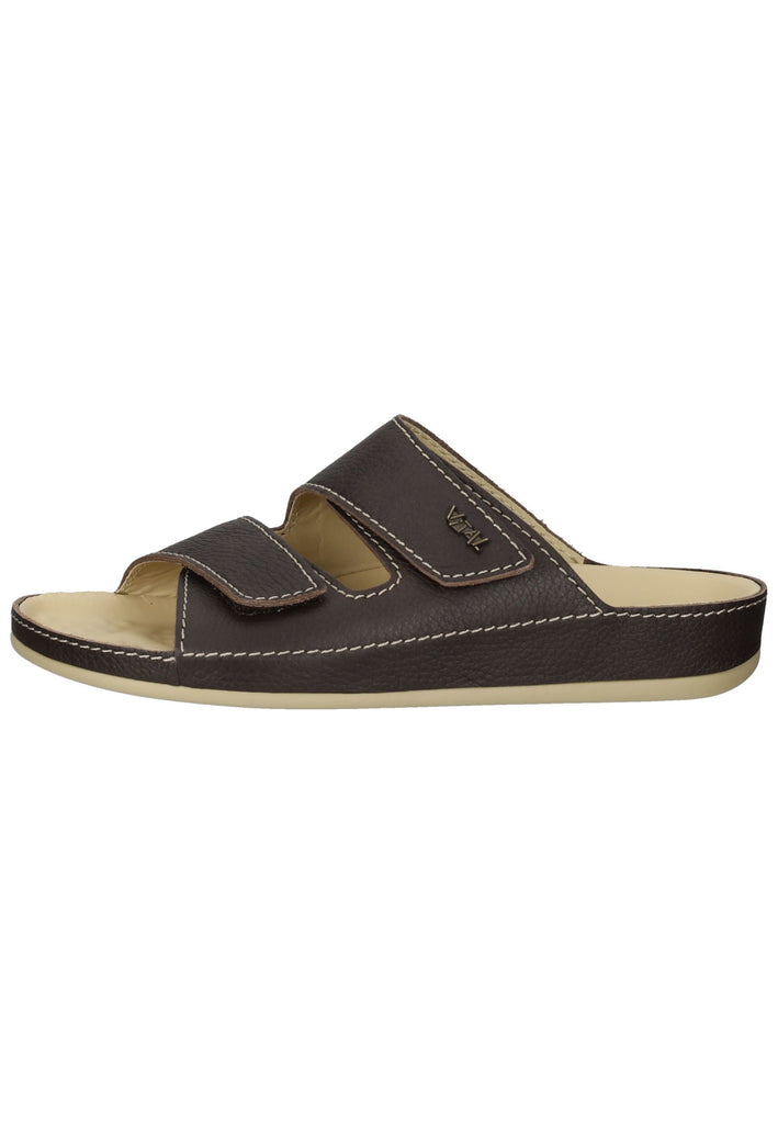 Vital Pantoletten Leder Dunkelbraun