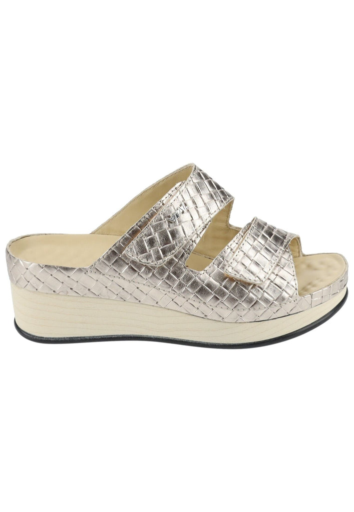 Vital Pantoletten Leder Gold