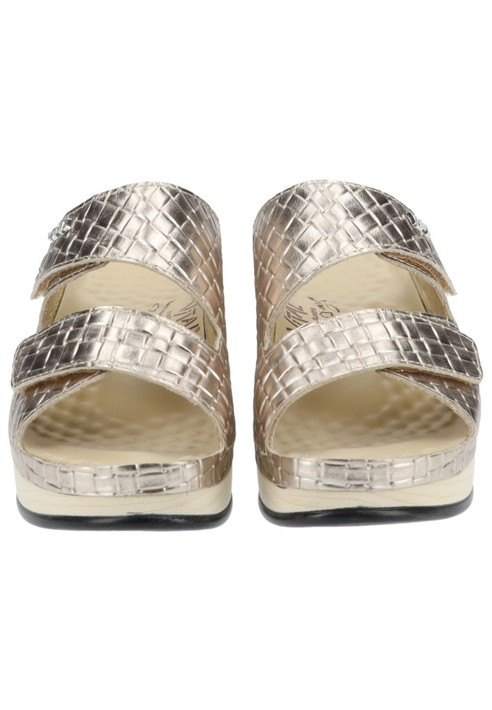 Vital Pantoletten Leder Gold