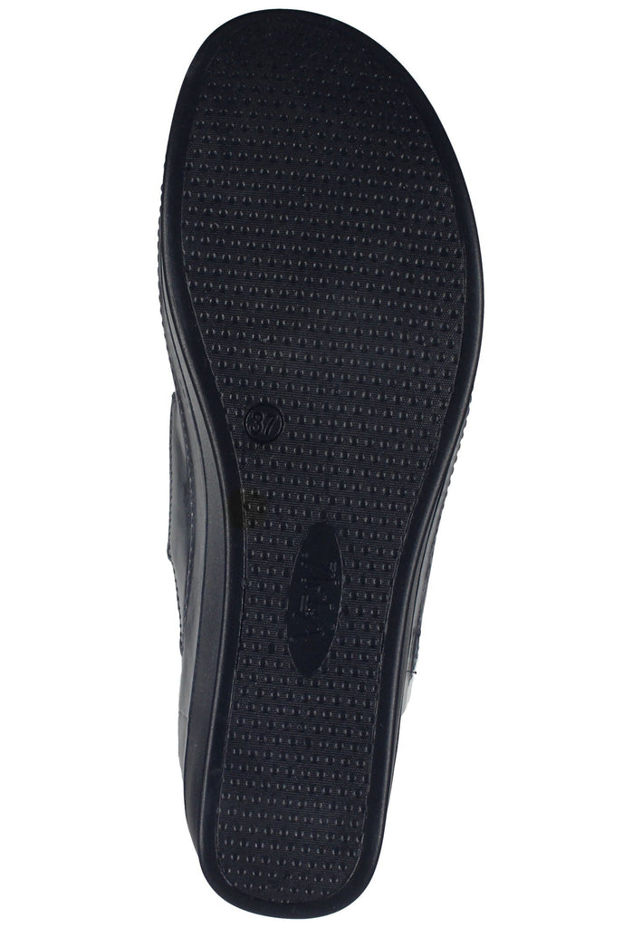 Vital Pantoletten Leder Grau/Silber