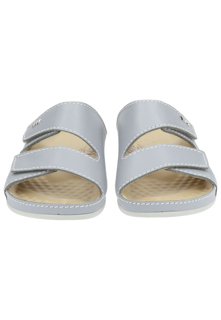 Vital Pantoletten Leder Hellgrau