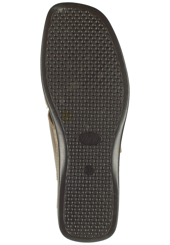 Vital Pantoletten Leder Metallic