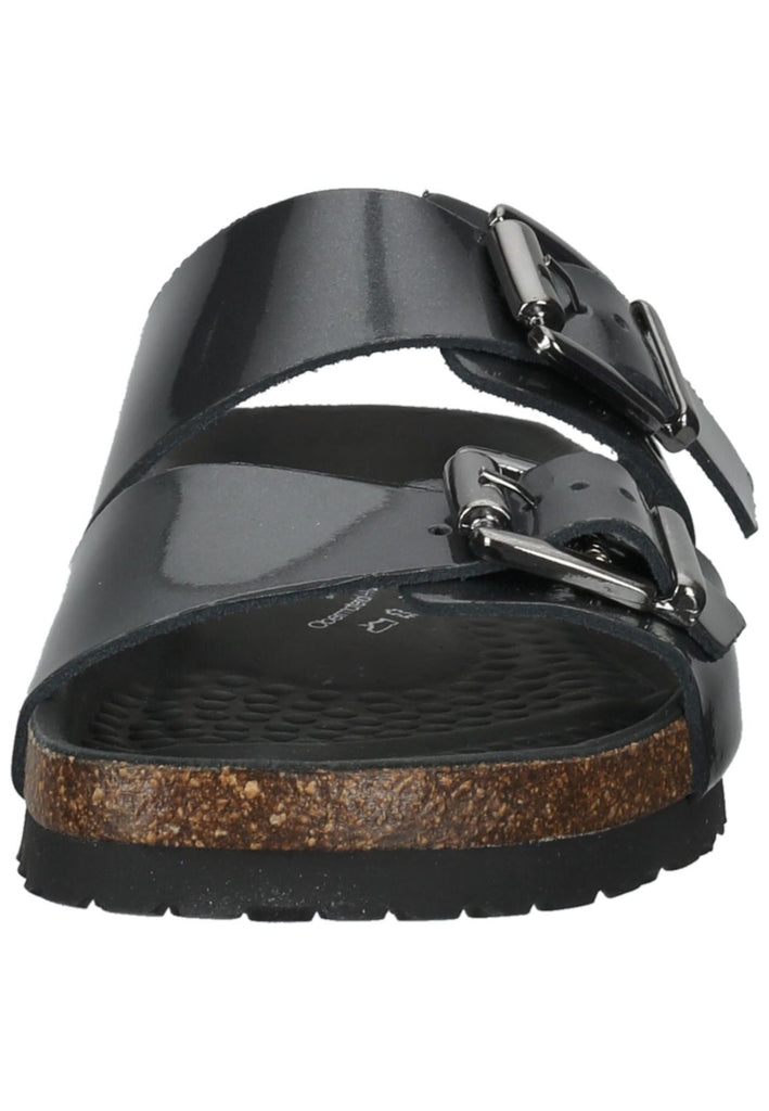 Vital Pantoletten Leder Metallic Anthracite