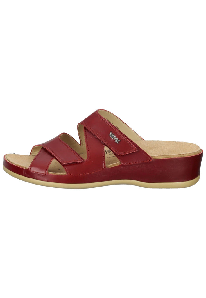 Vital Pantoletten Leder Rot