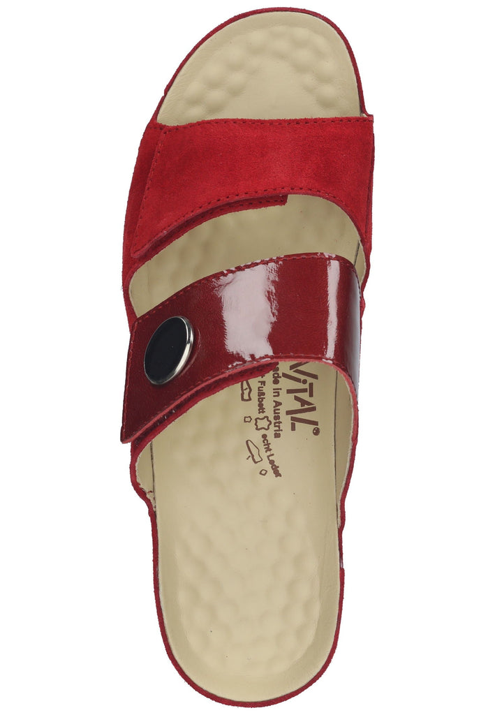 Vital Pantoletten Leder Rot