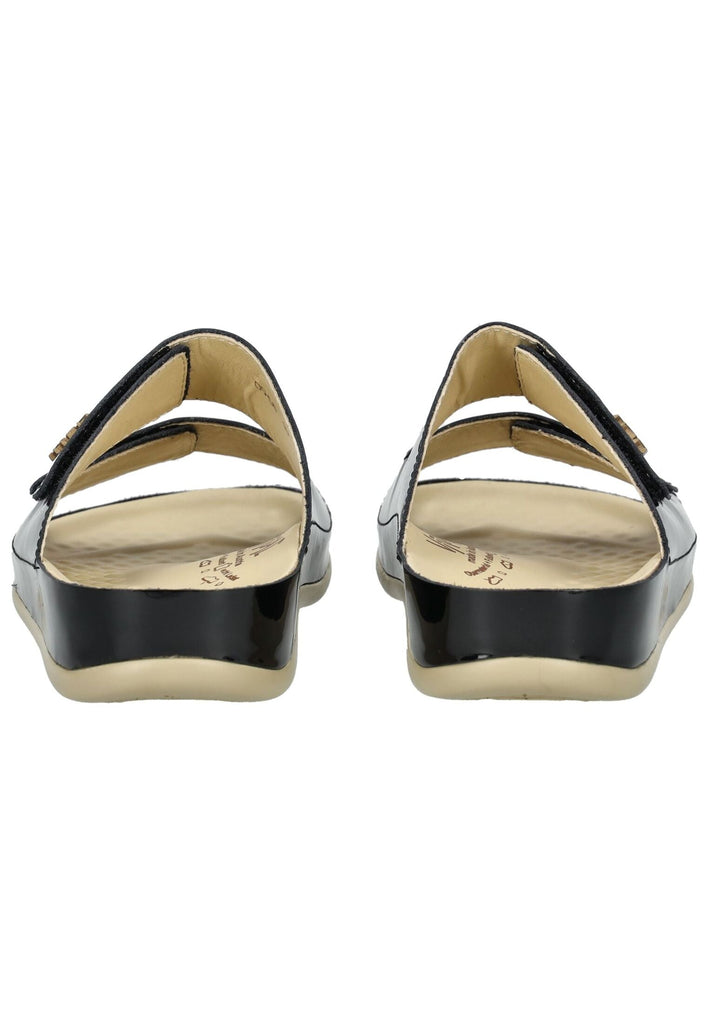 Vital Pantoletten Leder Schwarz