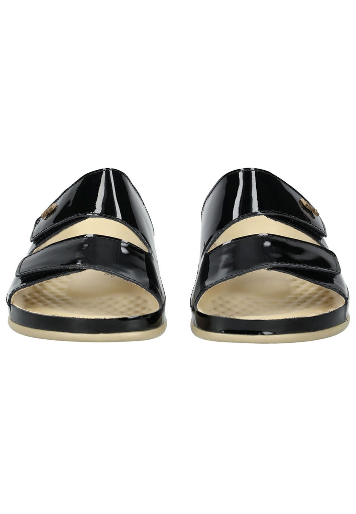 Vital Pantoletten Leder Schwarz