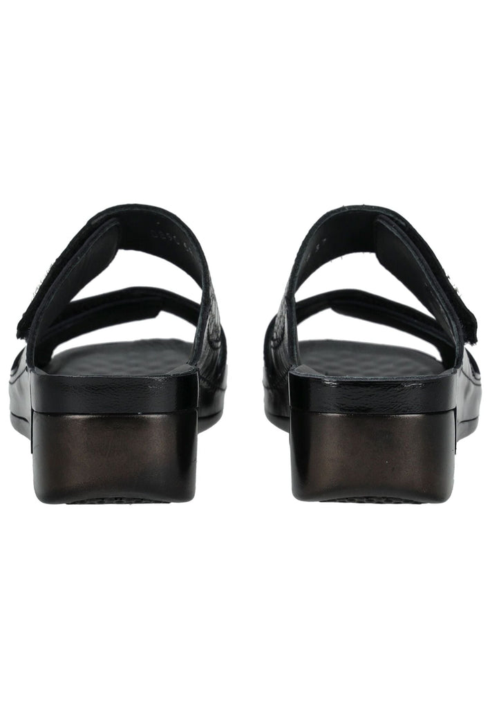 Vital Pantoletten Leder Schwarz