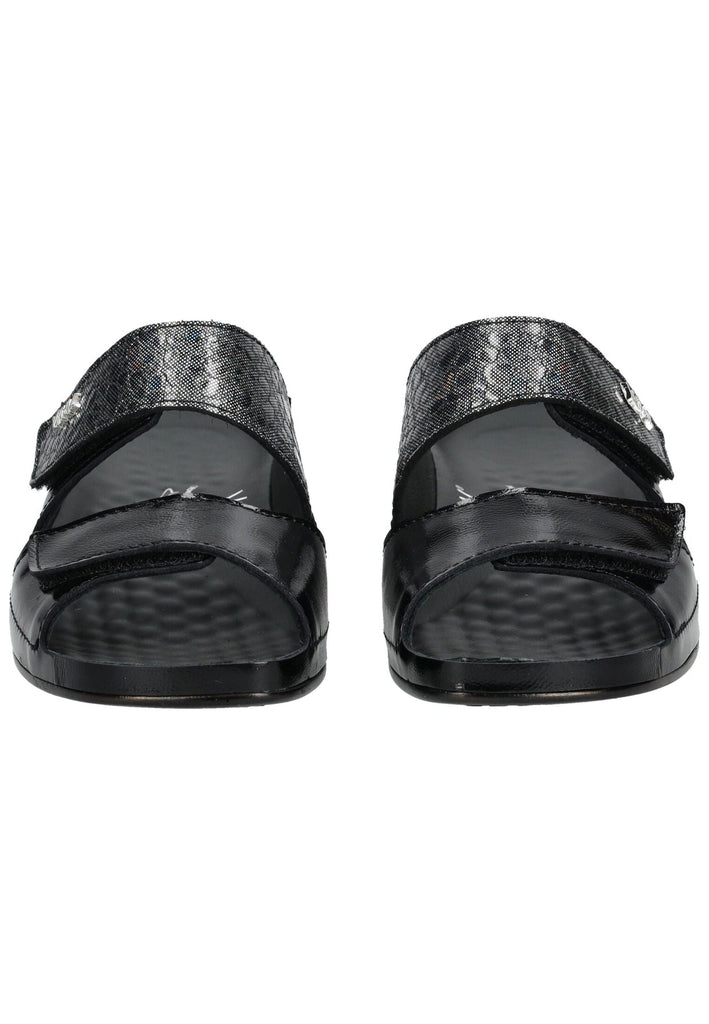 Vital Pantoletten Leder Schwarz