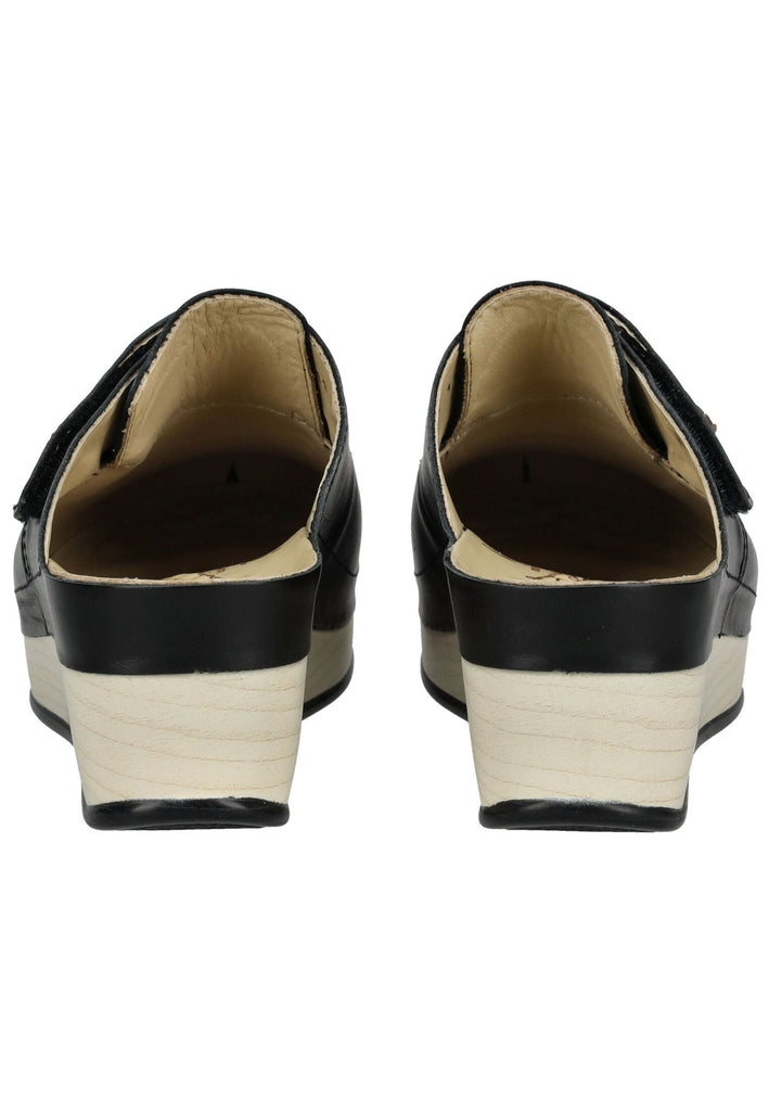 Vital Pantoletten Leder Schwarz