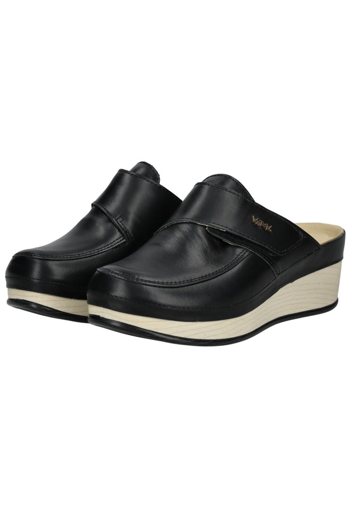 Vital Pantoletten Leder Schwarz