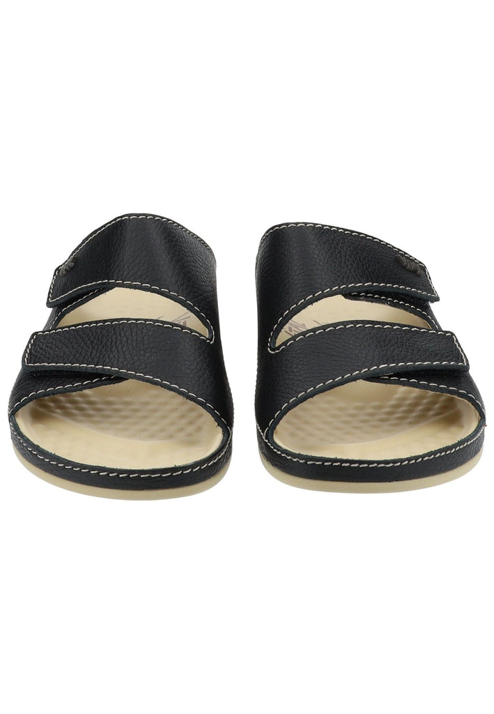 Vital Pantoletten Leder Schwarz