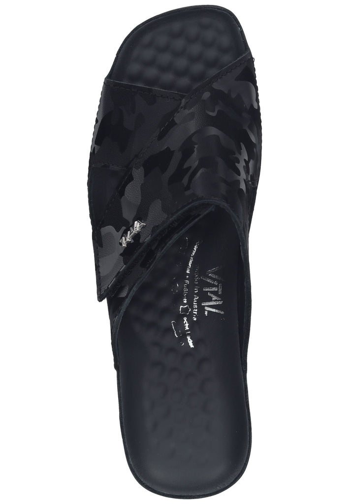 Vital Pantoletten Leder Schwarz