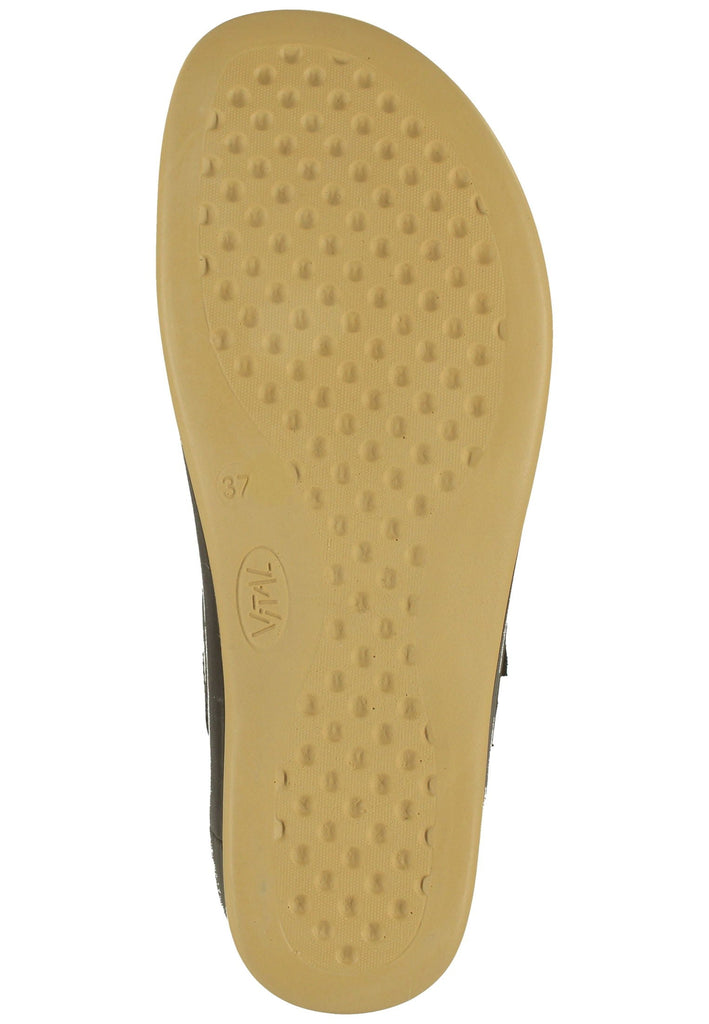 Vital Pantoletten Leder Schwarz