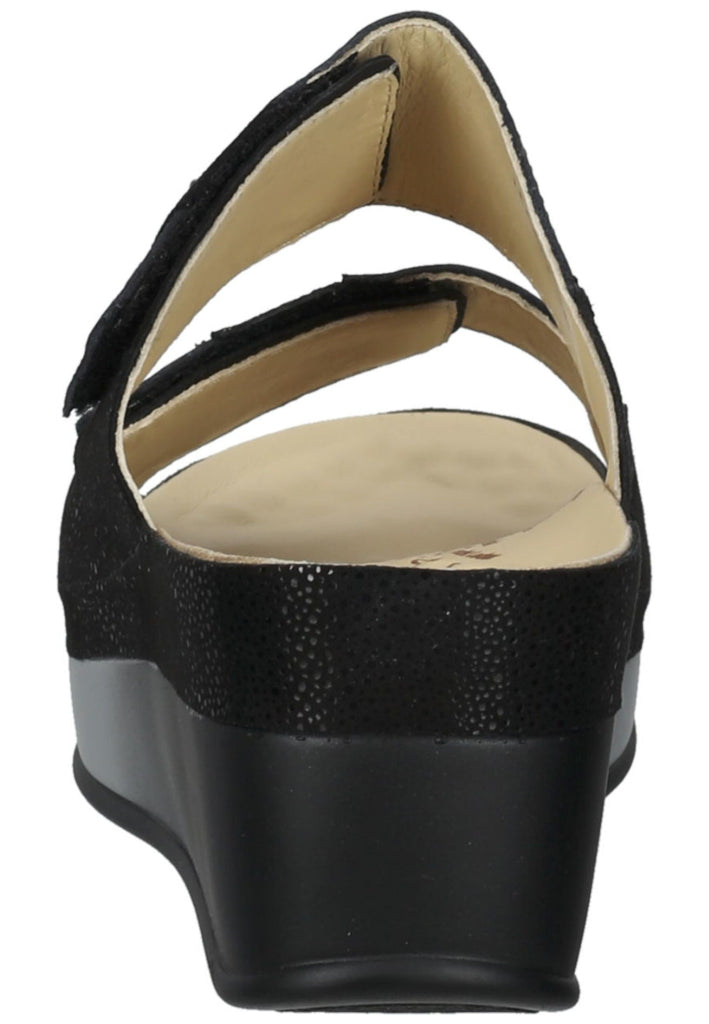 Vital Pantoletten Leder Schwarz Lack